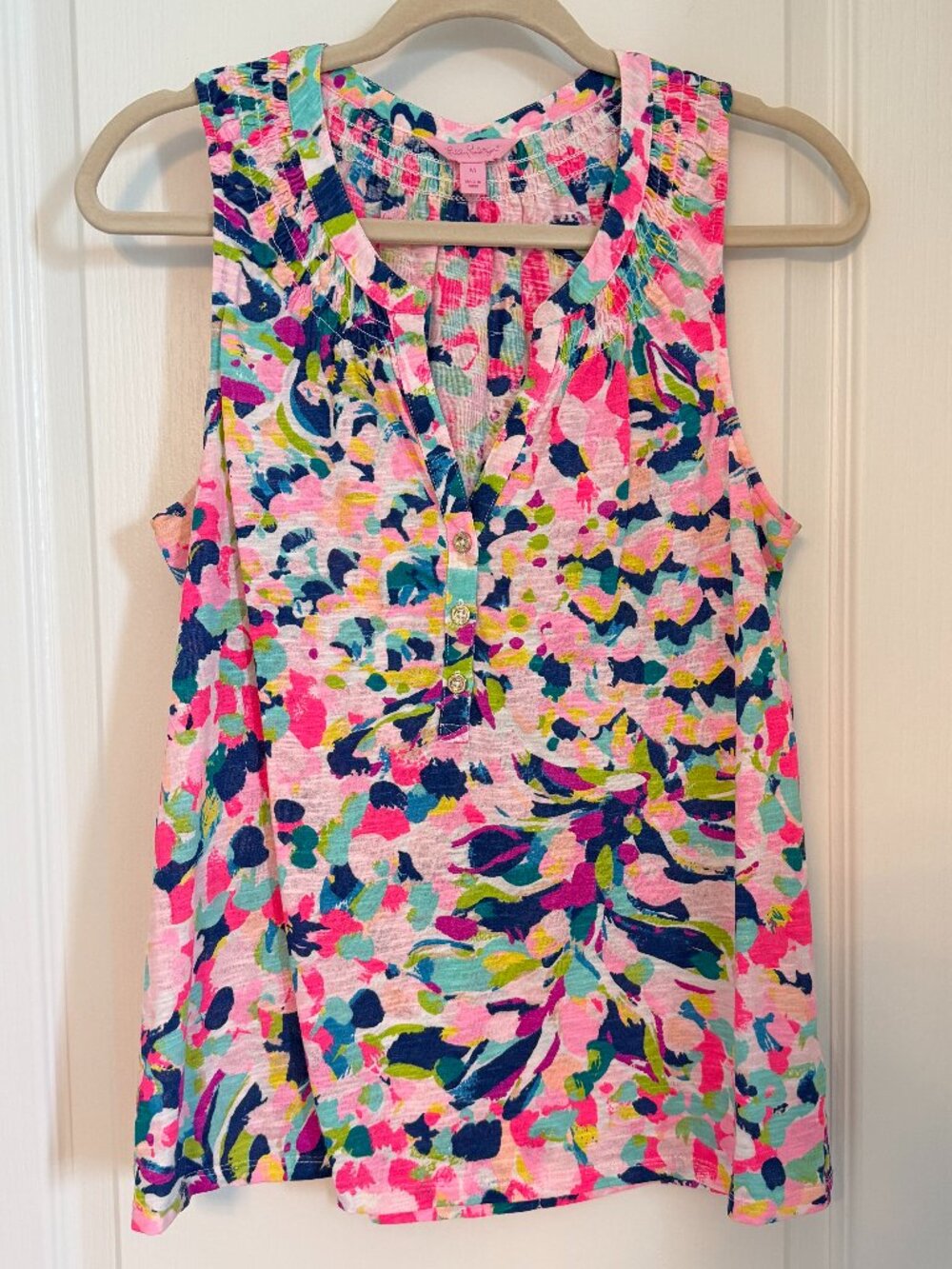 Lilly Pulitzer Essie Sleeveless Top - M - 100% Cotton